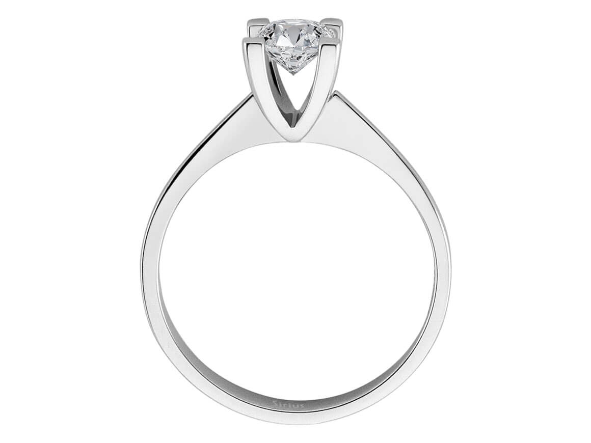 Klassischer Solitärring mit 0,58 Karat Brillant – 14K Weißgold