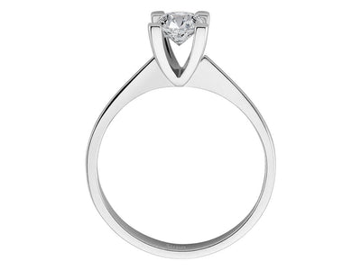 Klassischer Solitärring mit 0,58 Karat Brillant – 14K Weißgold