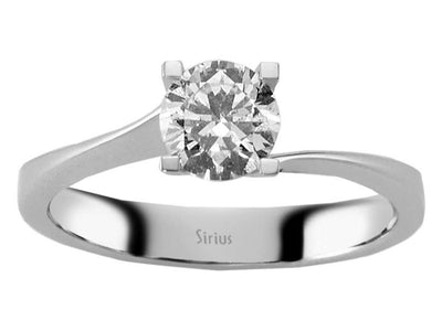 Klassischer Solitärring mit laborgezüchtetem Diamant – 0,70 Karat in 14K Weißgold