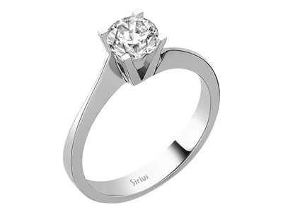 Klassischer Solitärring mit laborgezüchtetem Diamant – 0,70 Karat in 14K Weißgold