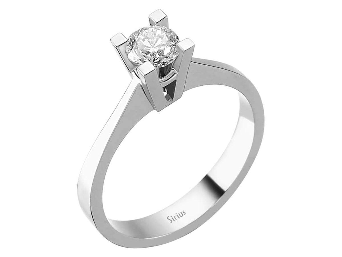 Solitär-Ring mit 0,50 ct Labor-Diamant - 14K Weißgold - hochwertiger Schmuck von Rosy Lab Diamonds