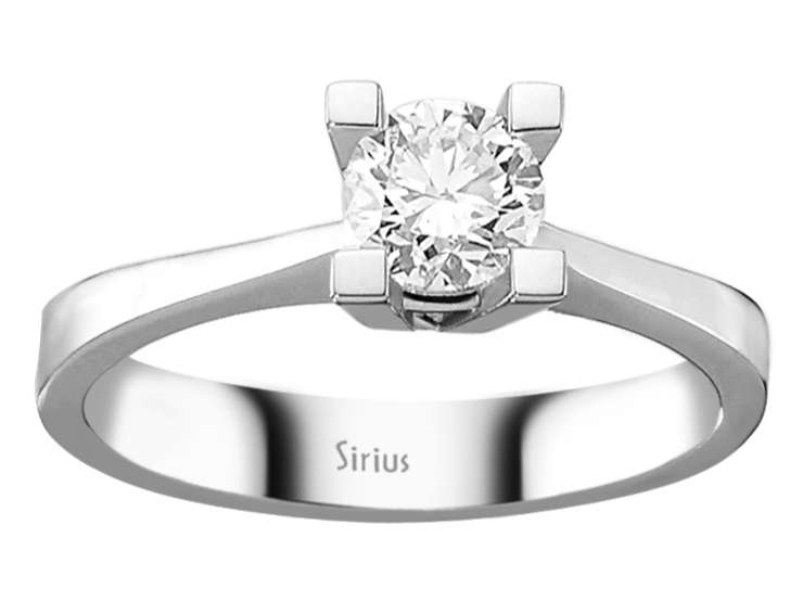 Klassischer Solitär-Diamantring mit 0,61 ct – 14K Weißgold