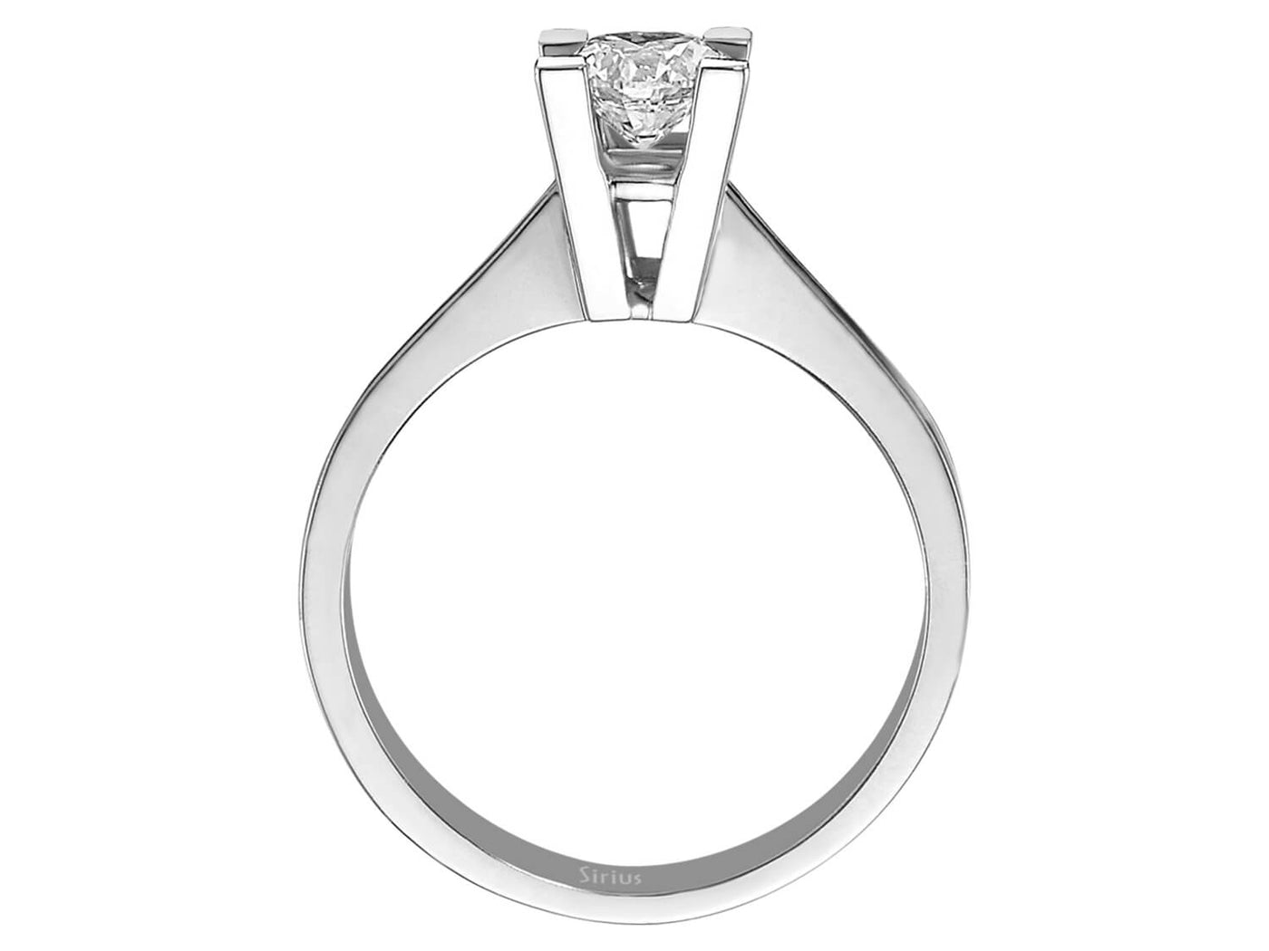Klassischer Solitär-Diamantring mit 0,61 ct – 14K Weißgold