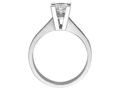 Klassischer Solitär-Diamantring mit 0,61 ct – 14K Weißgold