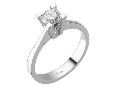 Klassischer Solitär-Diamantring mit 0,61 ct – 14K Weißgold