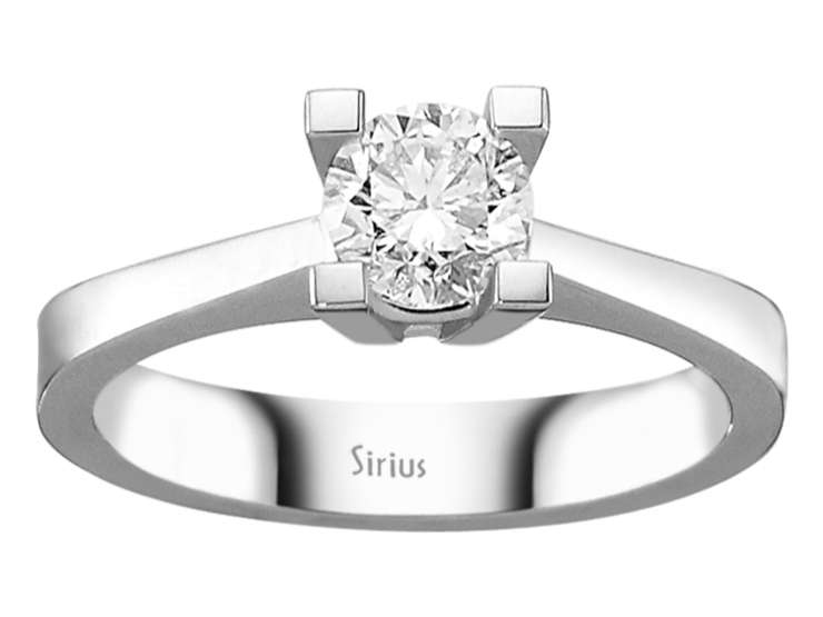 Klassischer Solitär-Diamantring mit 0,70 ct – 14K Weißgold