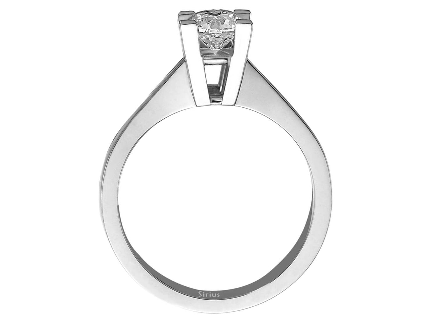 Klassischer Solitär-Diamantring mit 0,70 ct – 14K Weißgold