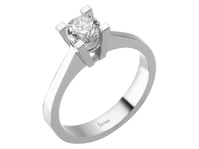 Klassischer Solitär-Diamantring mit 0,70 ct – 14K Weißgold