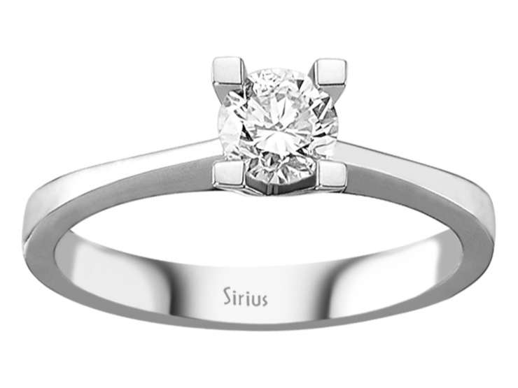 Klassischer Solitär-Diamantring mit 0,52 ct – 14K Weißgold