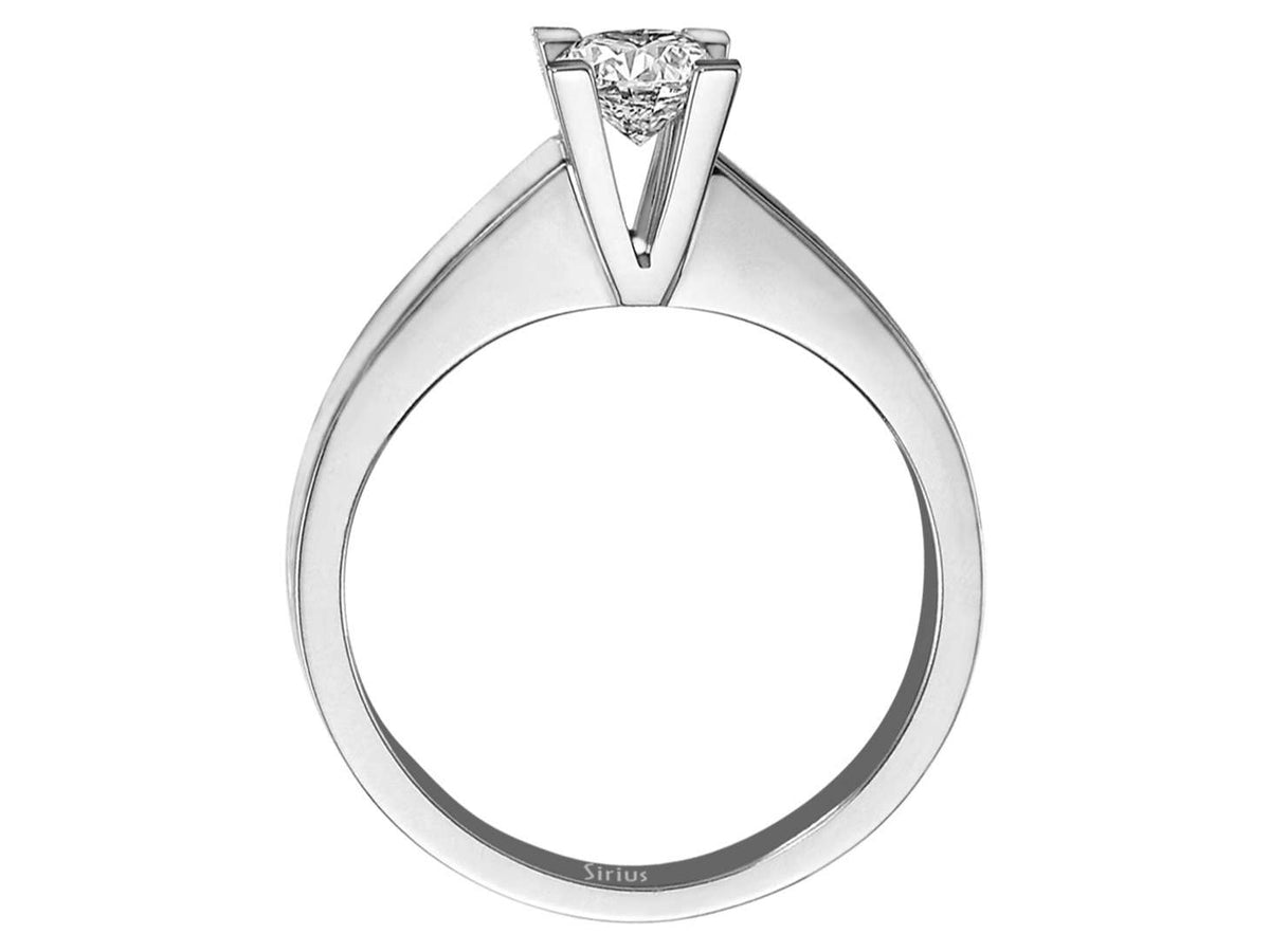0,52 ct laboratuvar pırlantalı soliter pırlanta yüzük – 14 ayar Beyaz Altın – Rosy Lab Diamonds’tan yüksek kaliteli Mücevher