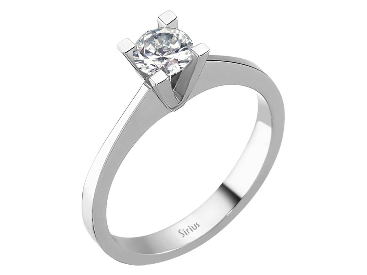 0,52 ct laboratuvar pırlantalı soliter pırlanta yüzük – 14 ayar Beyaz Altın – Rosy Lab Diamonds’tan yüksek kaliteli Mücevher