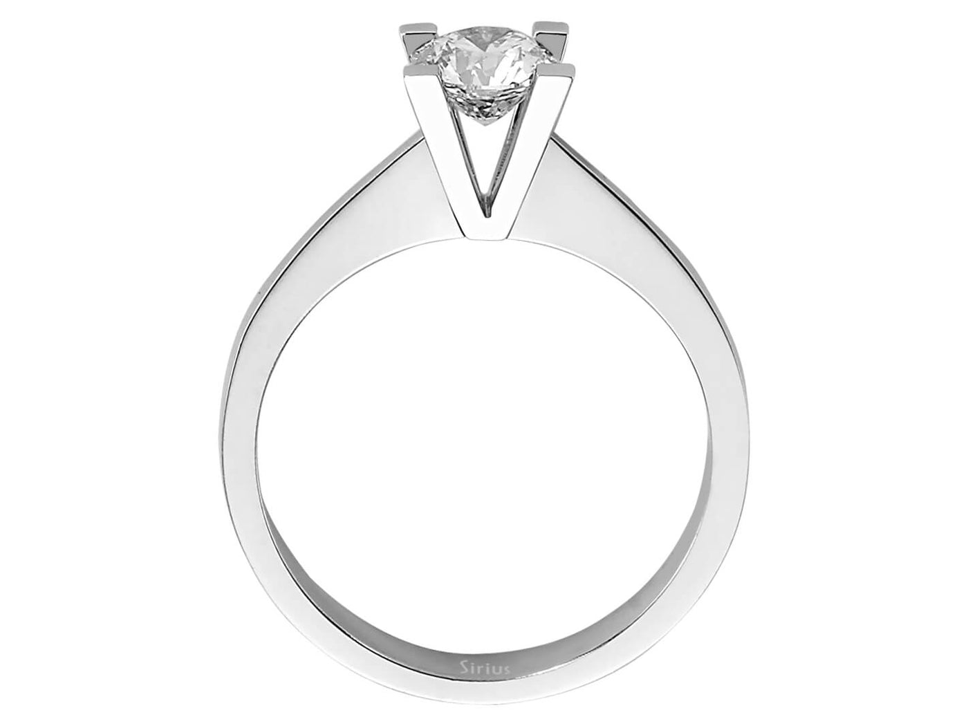 Solitaire Ring with a 0.70 ct lab-grown Diamond in 14K White Gold – high-quality Jewelry from Rosy Lab Diamonds