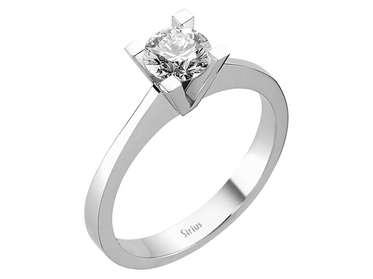 Solitaire Ring with a 0.70 ct lab-grown Diamond in 14K White Gold – high-quality Jewelry from Rosy Lab Diamonds