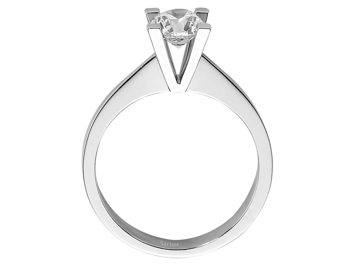 Ring mit Diamant & Labordiamanten in 14K Weißgold | Rosy – hochwertiger Schmuck von Rosy Lab Diamonds