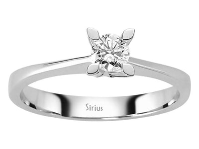 Feiner Solitärring mit lab-grown Diamant in Weißgold – 24R0181