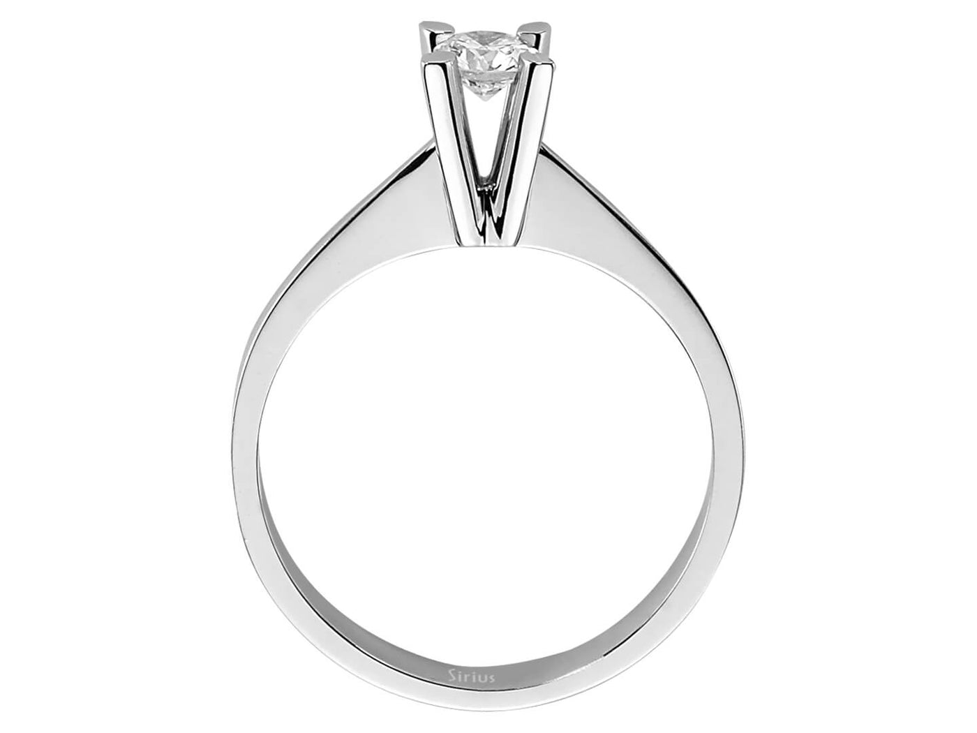Solitaire Ring with a 0.25 ct lab-grown Diamond in 14K White Gold – high-quality Jewelry from Rosy Lab Diamonds