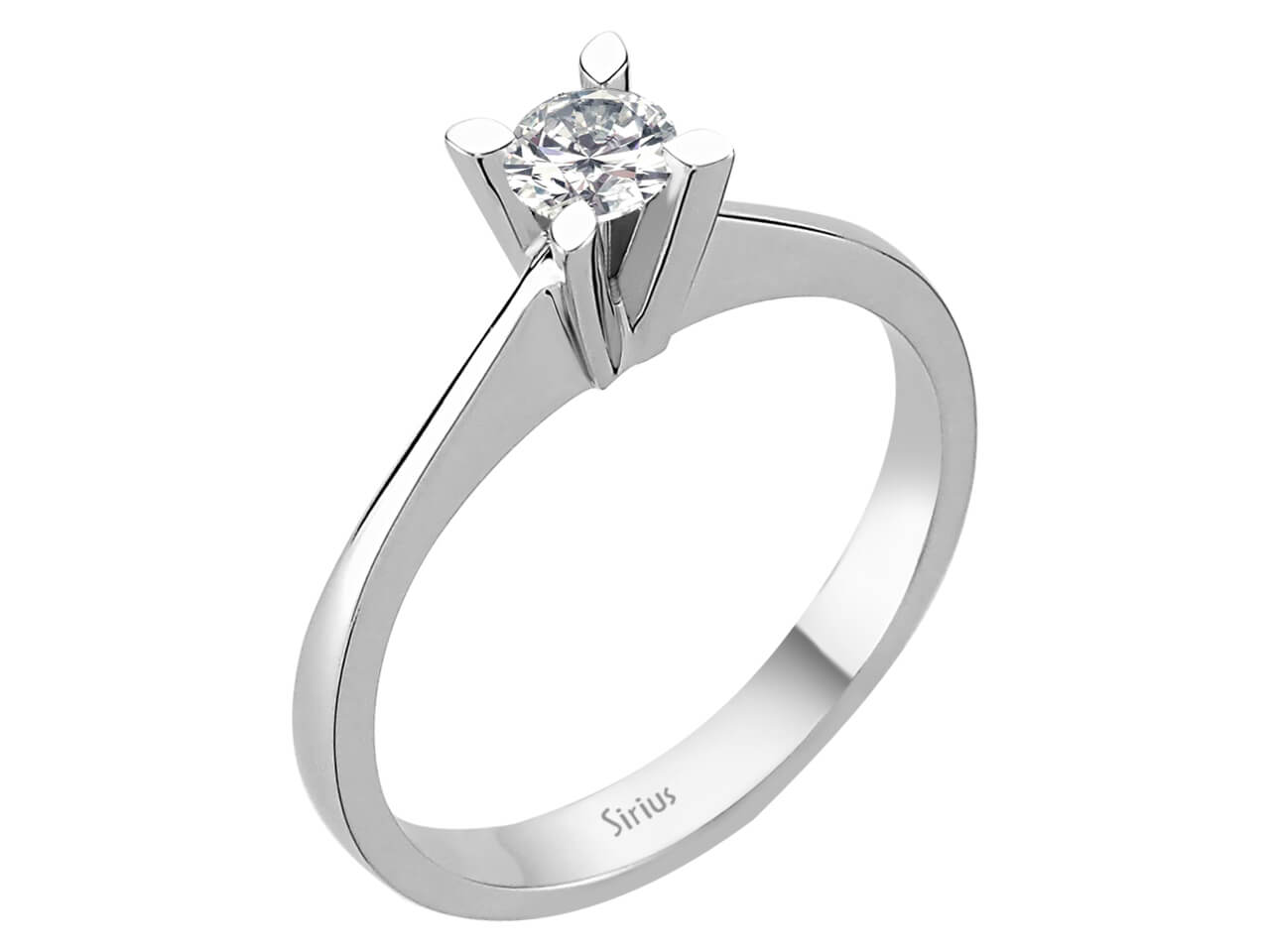 Solitaire Ring with a 0.25 ct lab-grown Diamond in 14K White Gold – high-quality Jewelry from Rosy Lab Diamonds