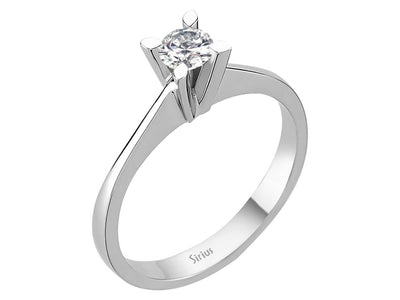 Feiner Solitärring mit lab-grown Diamant in Weißgold – 24R0181
