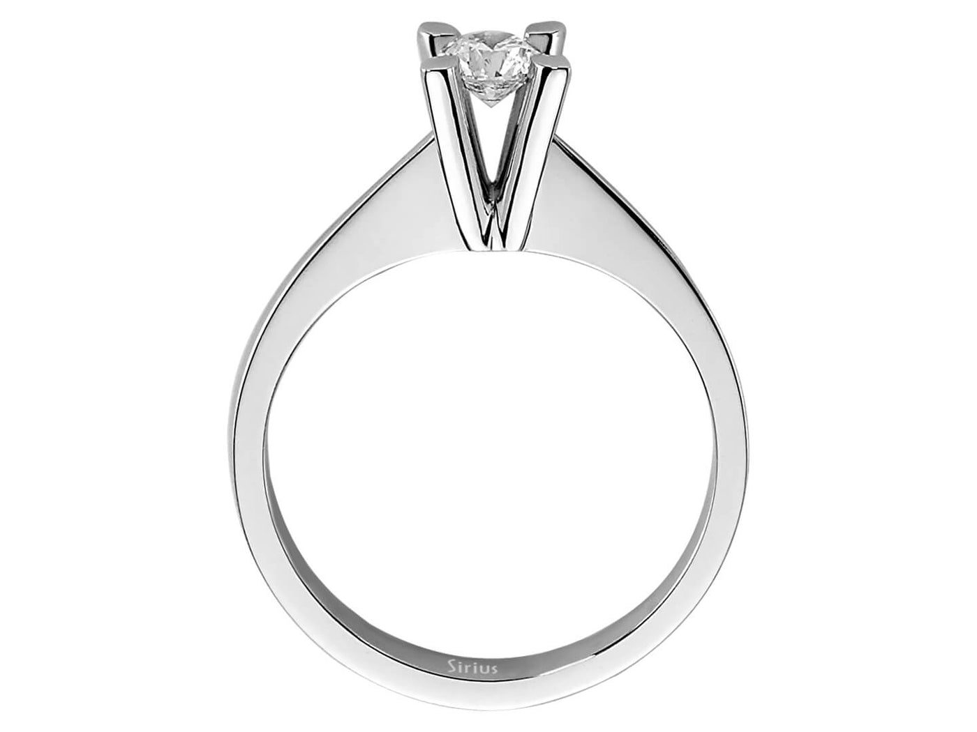 Klassischer Solitärring mit lab-grown Diamant in Weißgold – 24R0182