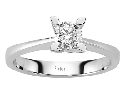 Zeitloser Solitärring mit lab-grown Diamant in Weißgold – 24R0183