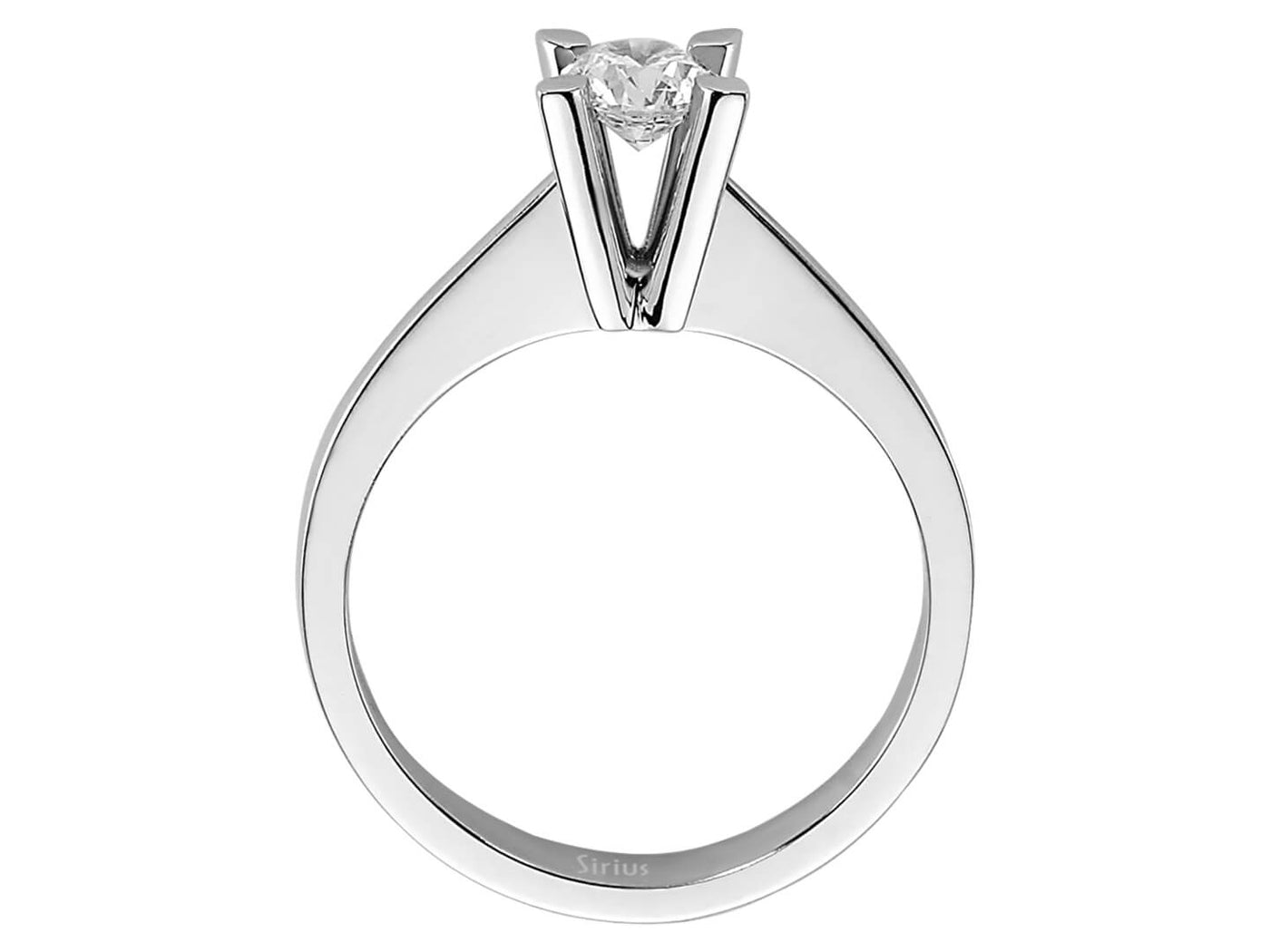 Bague solitaire avec Diamant de laboratoire de 0,45 ct en Or Blanc 14 carats - Bague de fiançailles - Bijoux haut de gamme de Rosy Lab Diamonds