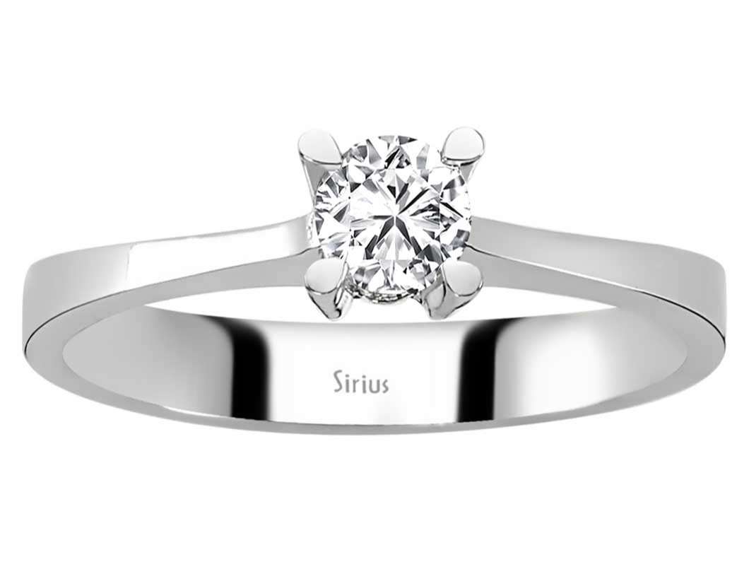Weißgold-Ring mit 1 laborgezüchtetem Diamanten (0,31 Karat)