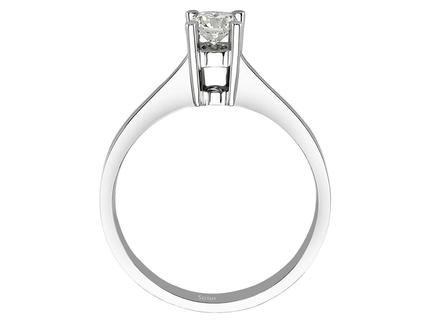 Weißgold-Ring mit 1 laborgezüchtetem Diamanten (0,31 Karat)