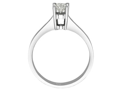 Weißgold-Ring mit 1 laborgezüchtetem Diamanten (0,31 Karat)