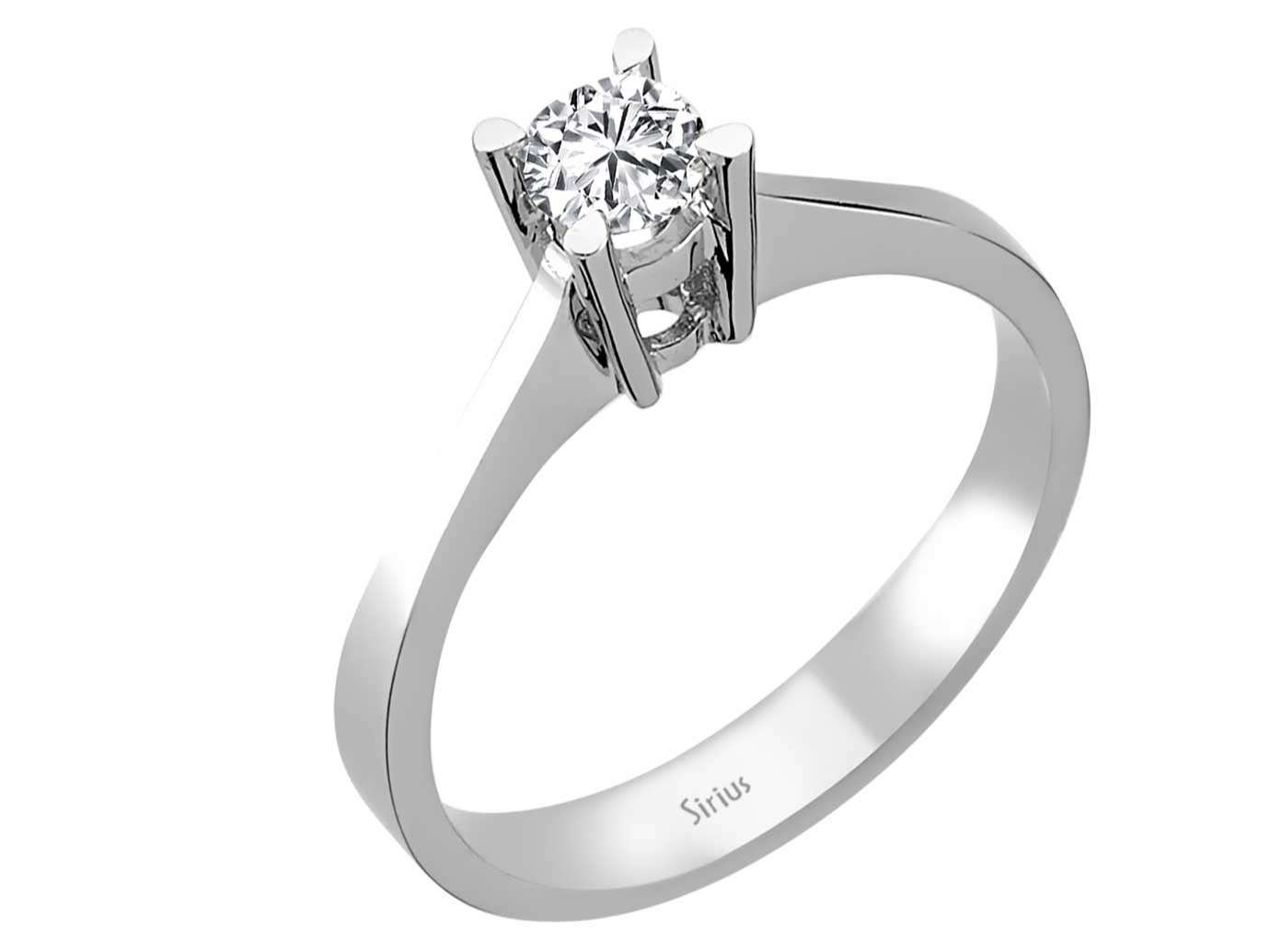 Weißgold-Ring mit 1 laborgezüchtetem Diamanten (0,31 Karat)
