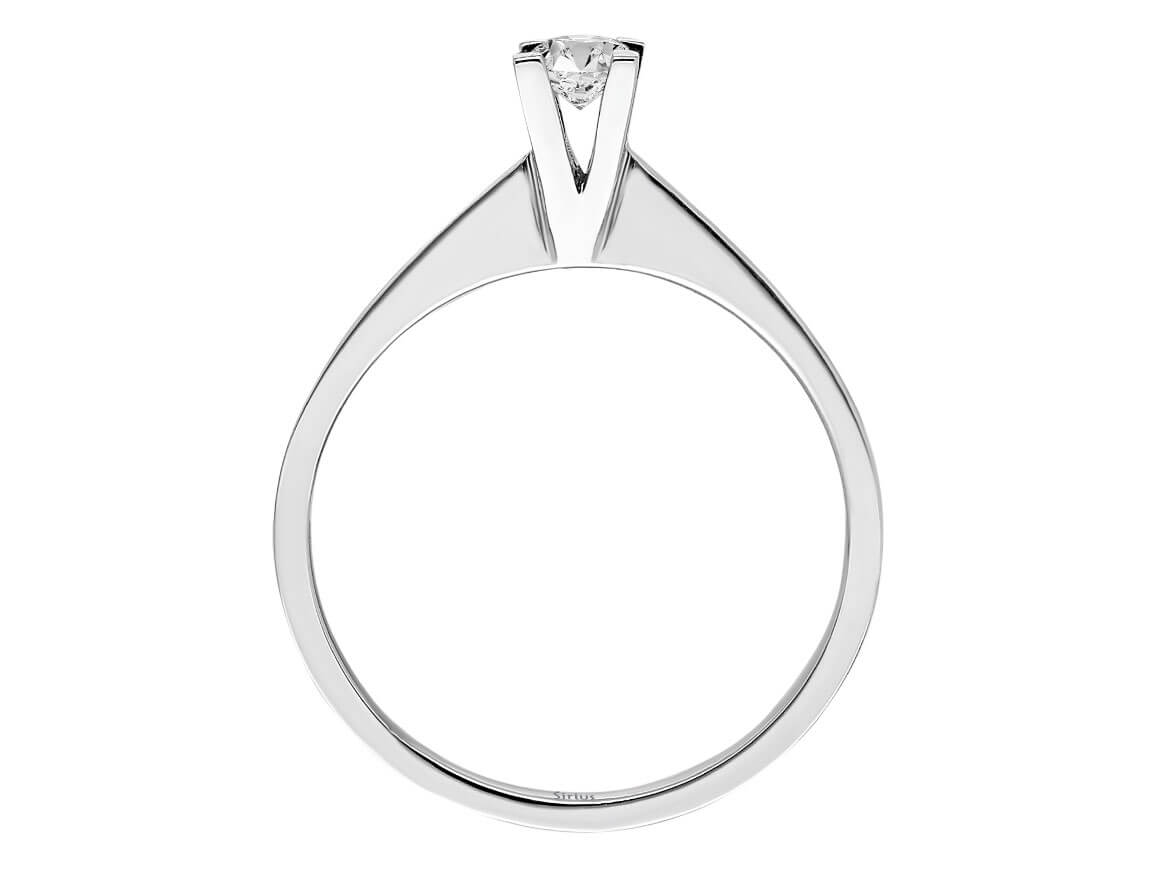 Fine white gold solitaire ring with 0.20 carat diamond