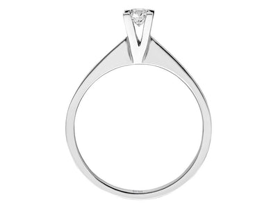 Fine white gold solitaire ring with 0.20 carat diamond