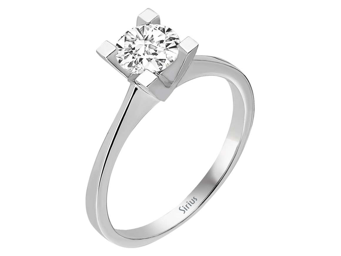 Solitärring mit 0,57 ct Labordiamant aus 14K Weißgold - Eleganter Verlobungsring - hochwertiger Schmuck von Rosy Lab Diamonds