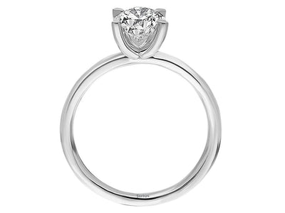 Classic solitaire diamond ring with 0.88 ct from 14K gold