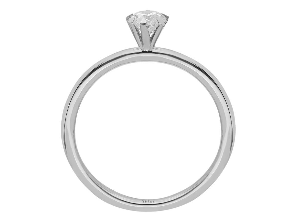 Classic solitaire ring with 0.33 ct brilliant in 14K white gold