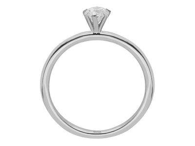 Classic solitaire ring with 0.33 ct brilliant in 14K white gold