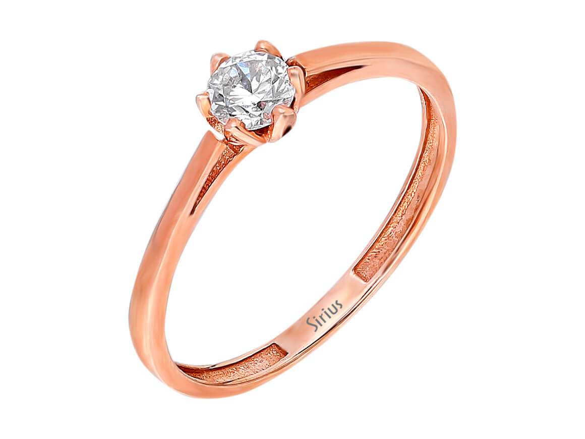 Solitär-Diamantring aus 14K Roségold - 0,40 ct - 44R0020 - hochwertiger Schmuck von Rosy Lab Diamonds