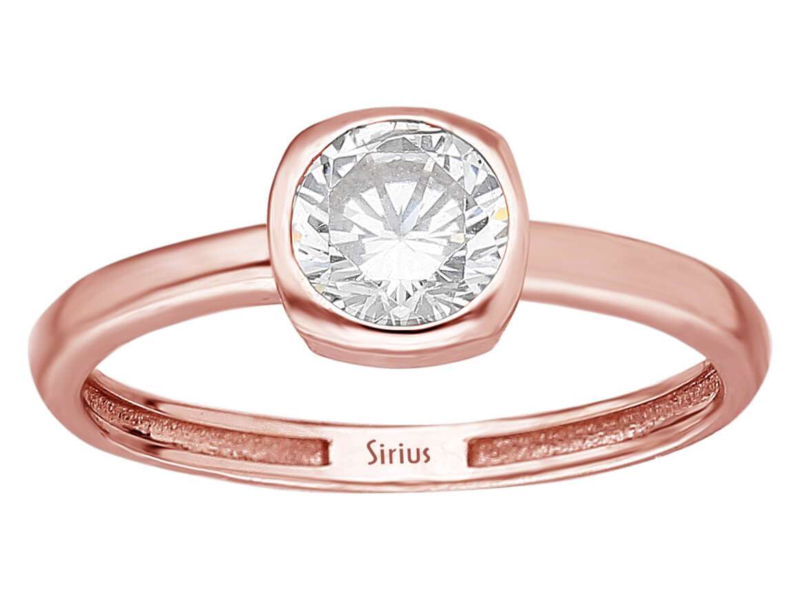 Bague solitaire avec diamant de 0,50 ct en or rose – 14K
