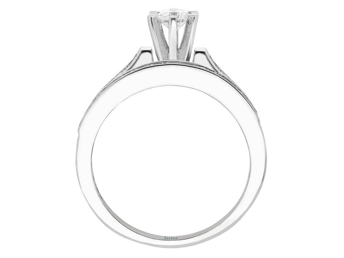 Stilvoller Weißgold-Diamant-Duo-Ring mit laborgezüchteten Diamanten - 14K, 0,46 Karat - hochwertiger Schmuck von Rosy Lab Diamonds