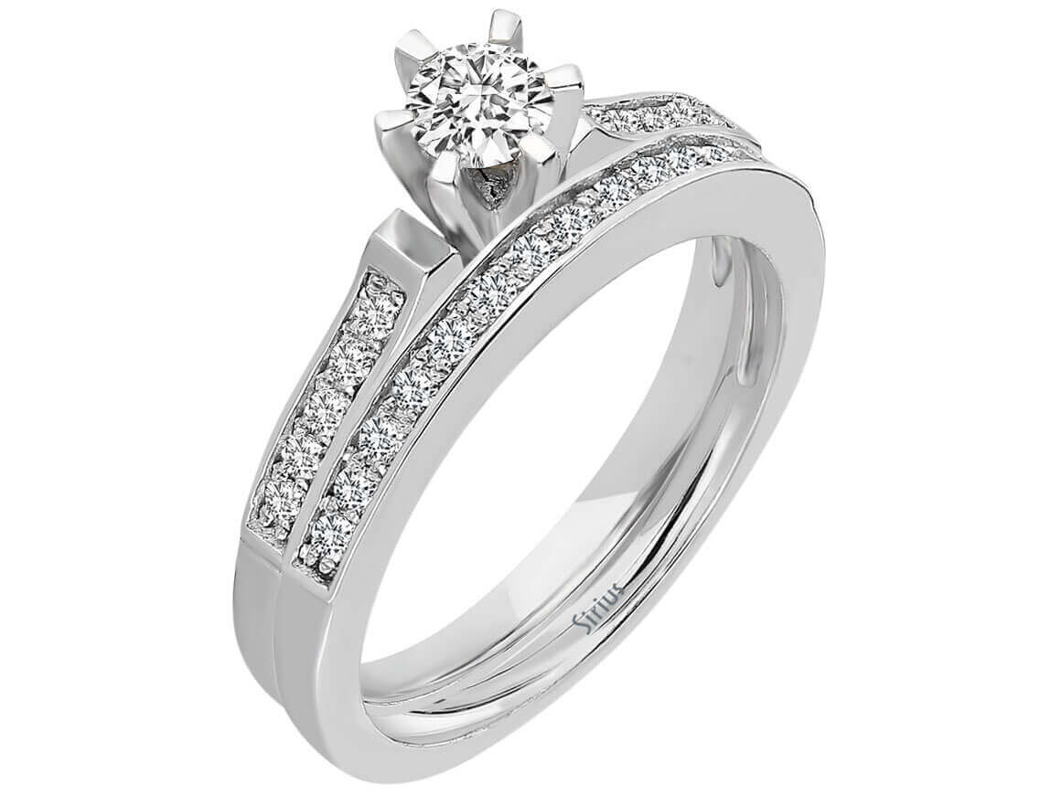 Stilvoller Weißgold-Diamant-Duo-Ring mit laborgezüchteten Diamanten - 14K, 0,46 Karat - hochwertiger Schmuck von Rosy Lab Diamonds