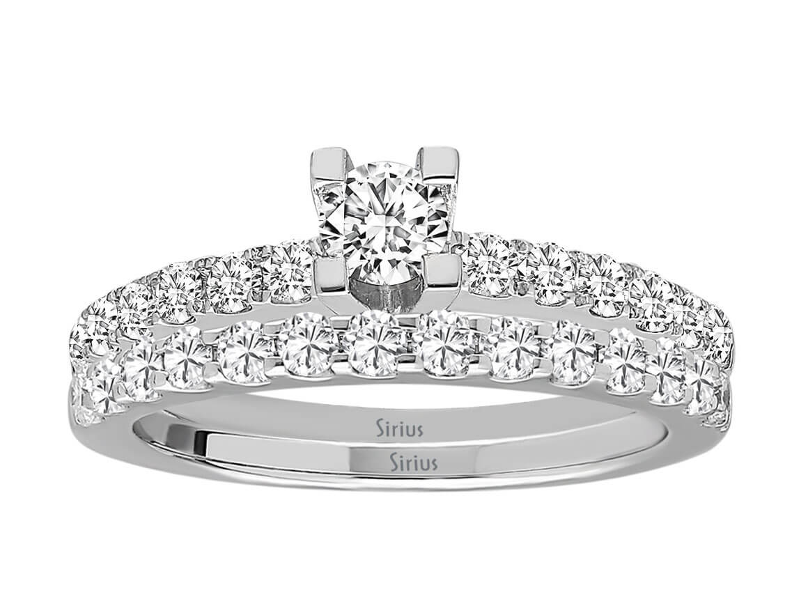 Zamansız Beyaz Altın nişan yüzüğü, laboratuvarda yetiştirilmiş elmaslarla - 14K, 1,01 karat - Rosy Lab Diamonds’tan yüksek kaliteli Mücevher