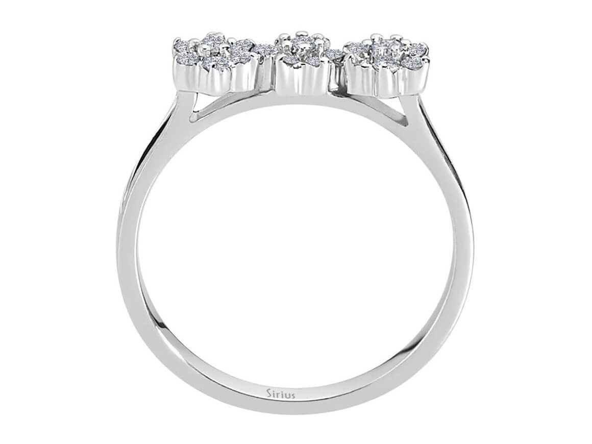 Ring mit Diamant & Labordiamanten in 8K Weißgold | Rosy – hochwertiger Schmuck von Rosy Lab Diamonds