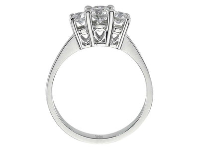 Trilogie-Ring mit 0,57 ct Labordiamanten in 14K Weißgold – Modell 04R0277