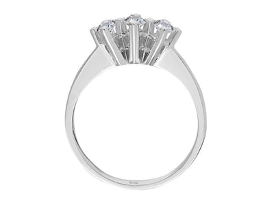 Elegant laboratory diamond Tria ring in white gold