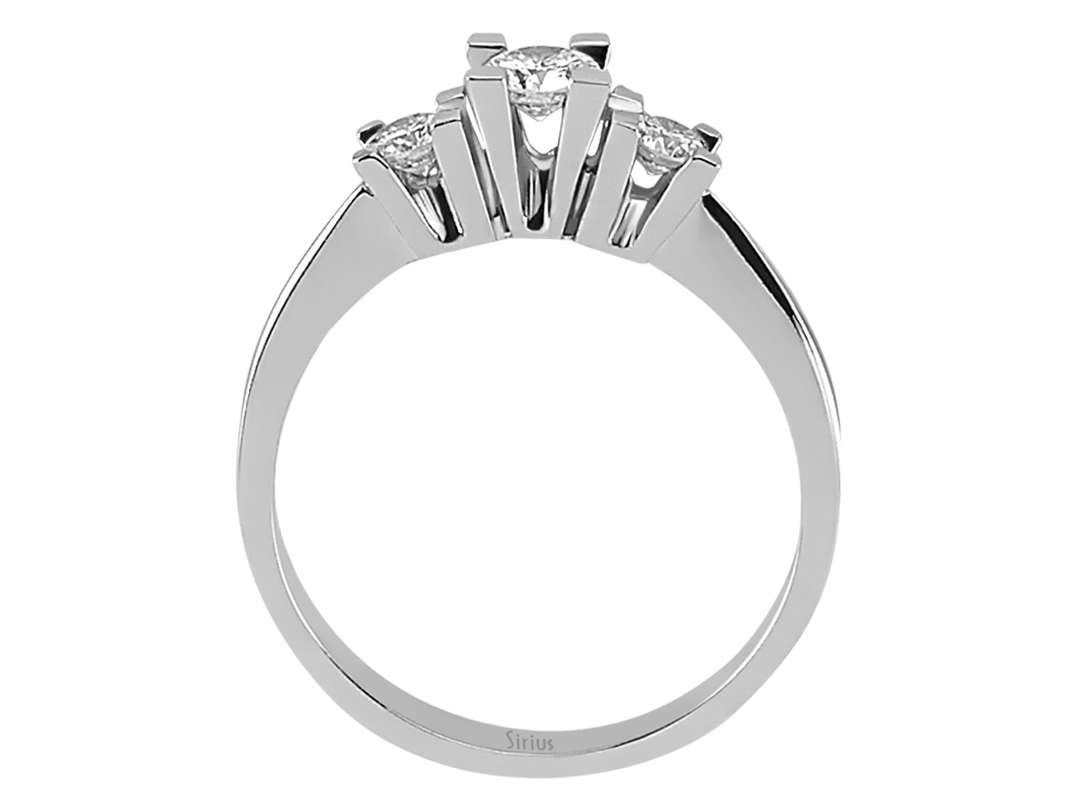 Trio-Ring aus 14K Weißgold mit Labor-Diamanten – 0.40 ct