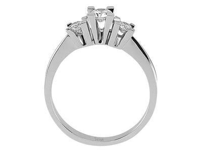 Trio-Ring aus 14K Weißgold mit Labor-Diamanten – 0.40 ct