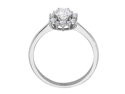 Dellara ring with lab-grown diamonds and white topaz