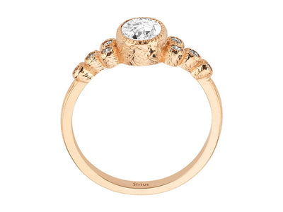 Dora ring with white topaz and lab-grown diamonds
