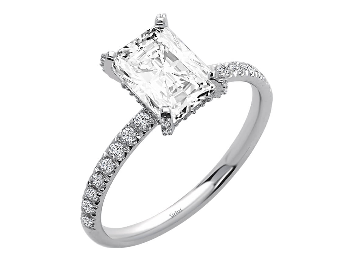 Venus Jasmine Ring mit Oktagon Weißtopas und Diamanten
