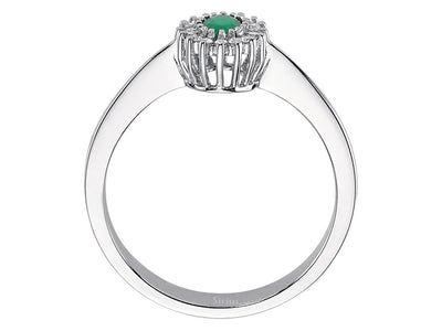 Anturaj-Ring mit Ovalem Smaragd und Labordiamanten