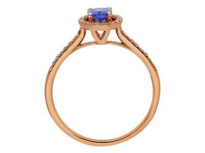 Sparkling Diamond and Tanzanite Ring "Manyara"